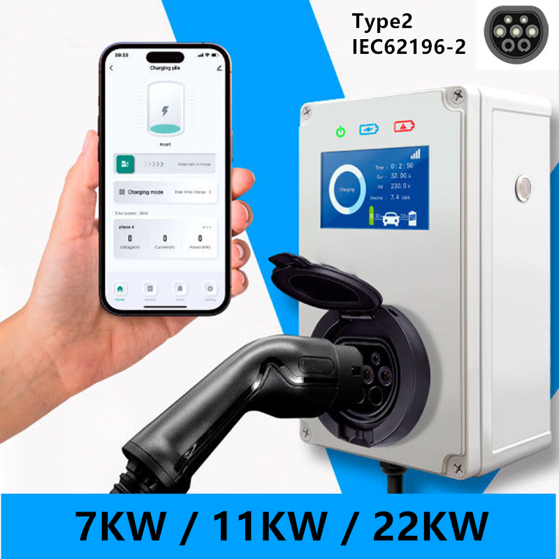 Ev Charger Type 2 22Kw 32A 3 Phase - เครื่องชาร์จรถยนต์ไฟฟ้าแบบที่ 2 32A 7KW สถานีชาร์จ IEC62196-2