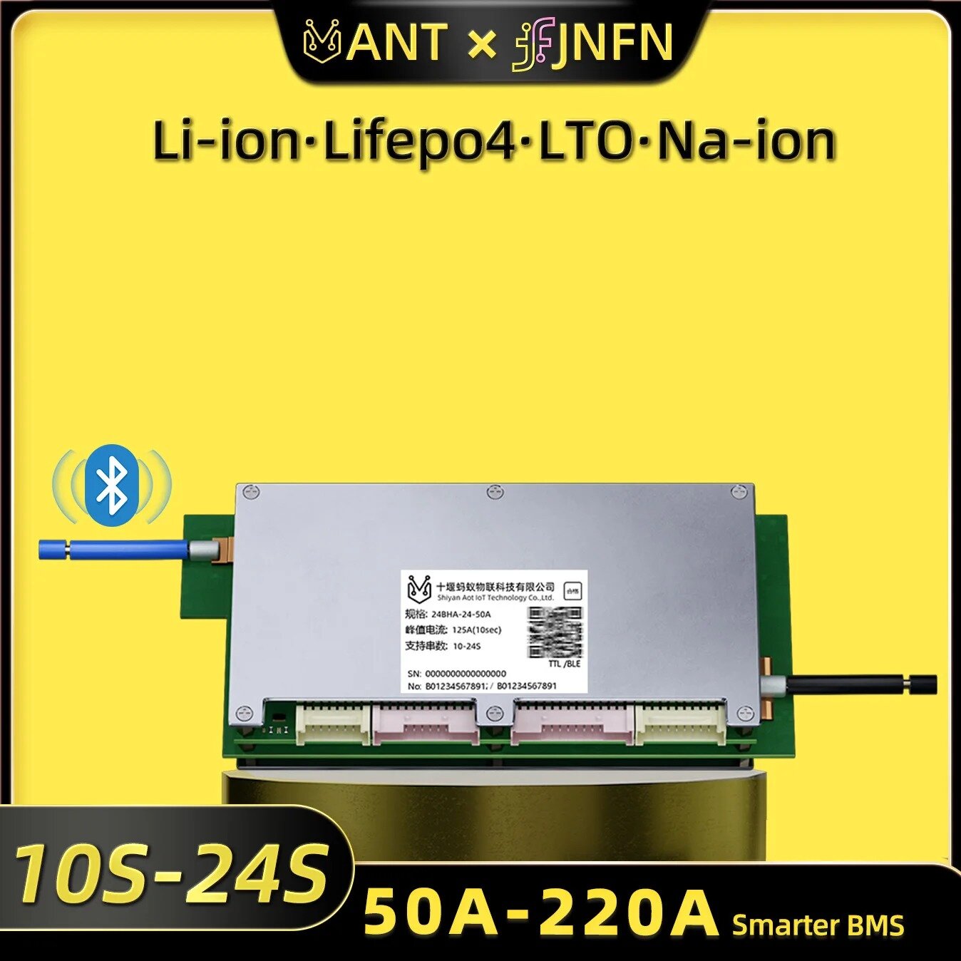 Smart Bms 24S 200A Bluetooth Lifepo4 - บอร์ดป้องกันแบตเตอรี่ Ant Bluetooth BMS 10S-24S 550A