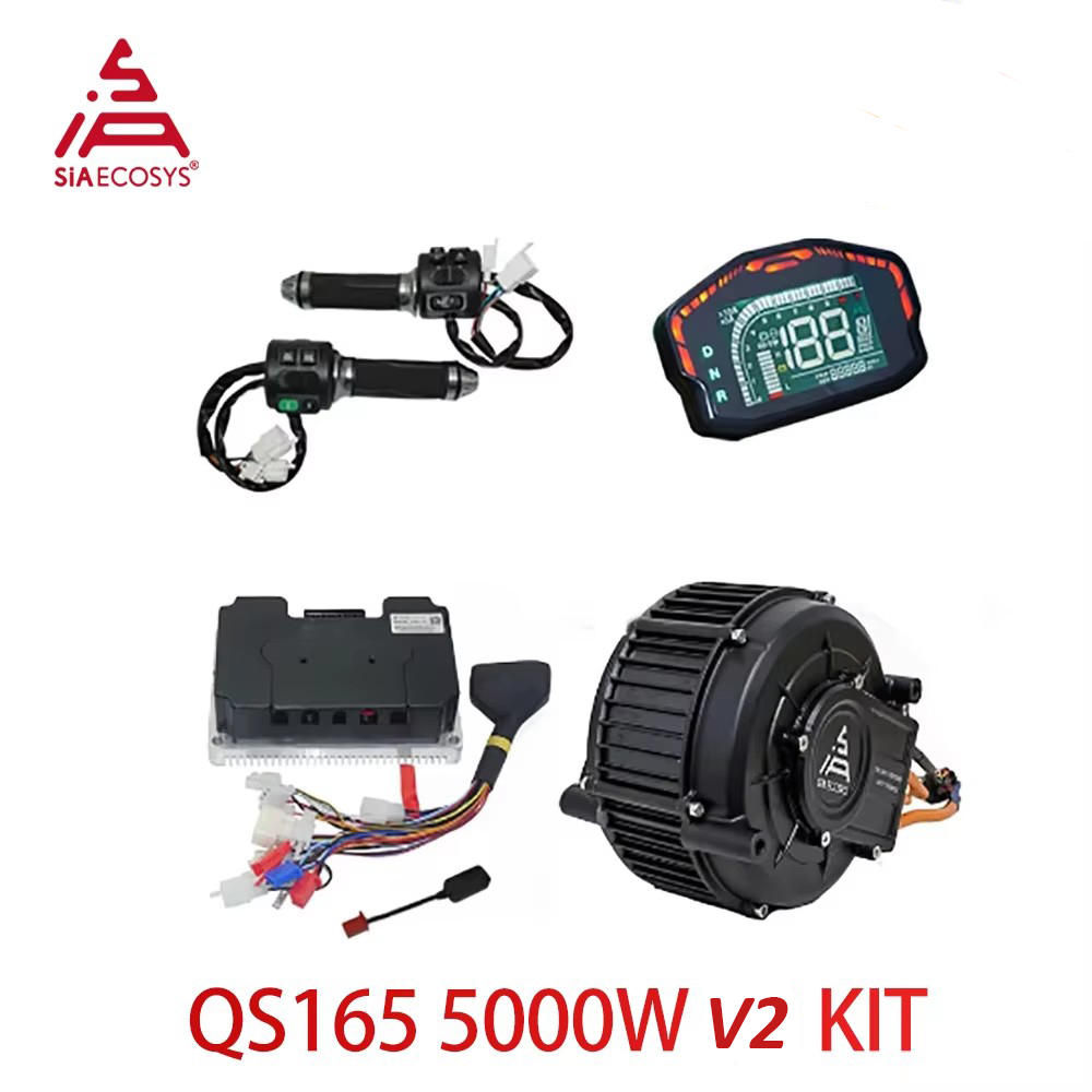 ชุดมอเตอร์ขับเคลื่อนกลาง QS165 - Mid Drive Motor Kit 72V 5000W บทวิจารณ์และราคา