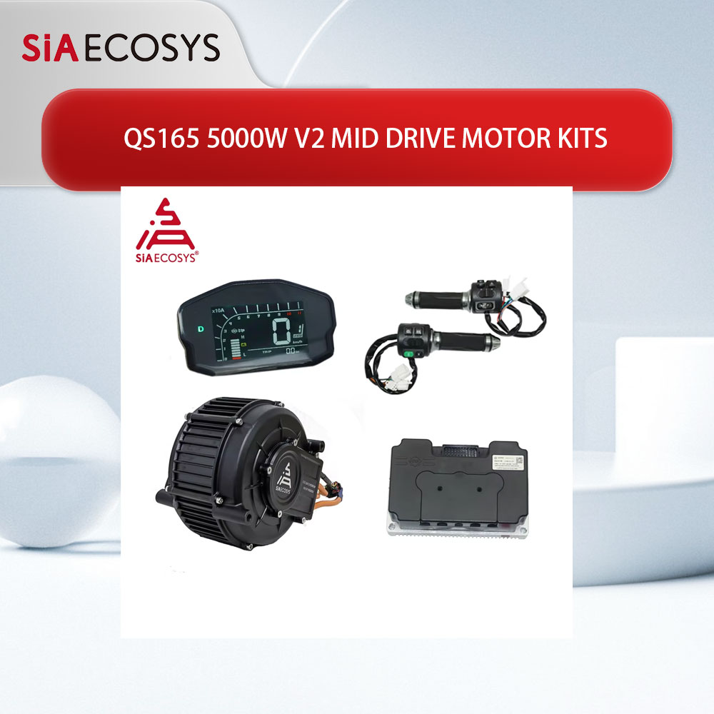 ชุดมอเตอร์ขับเคลื่อนกลาง QSMOT - Mid Drive Motor Kit 72V 5000W บทวิจารณ์และราคา