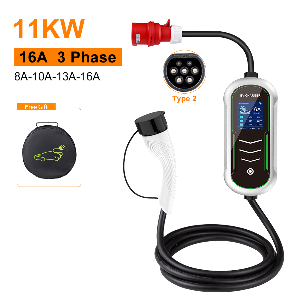เครื่องชาร์จรถยนต์ไฟฟ้าแบบพกพา - Type 2 Portable Ev Charger 11Kw Cee บทวิจารณ์และราคา