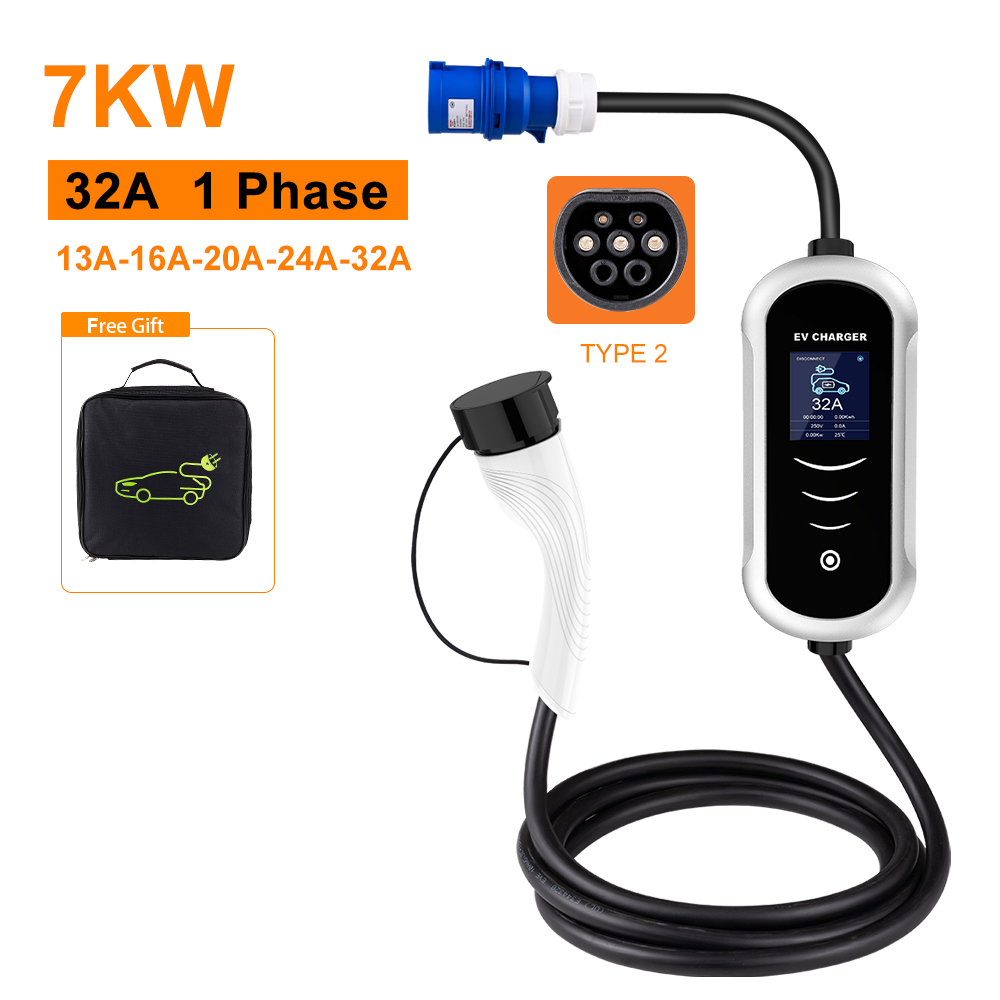 Ipengen Type 2ที่ชาร์จแบบพกพา3 - Type 2 Portable Ev Charger 11Kw Cee บทวิจารณ์และราคา