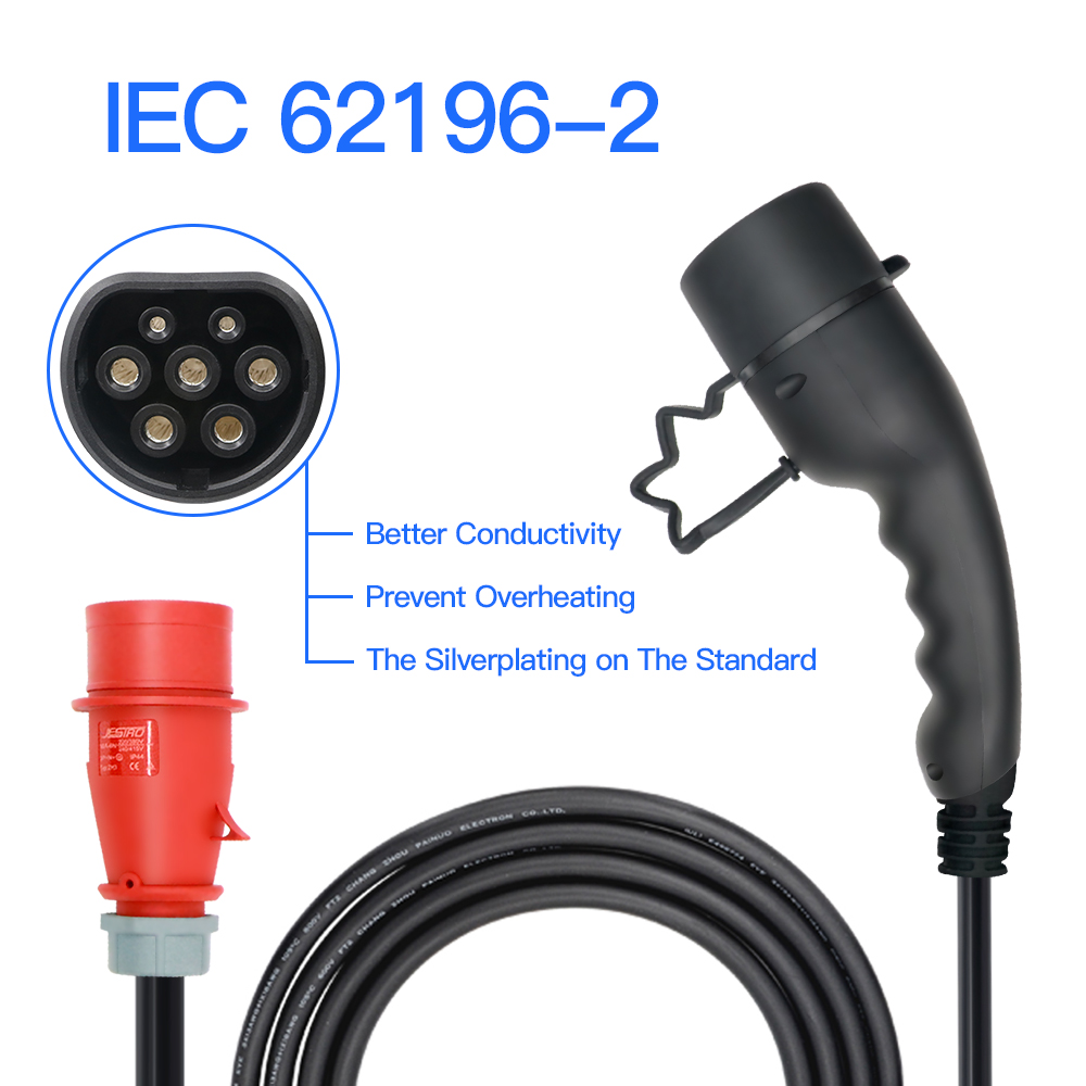 3.5M สาย Type2 EV Charger แบบพ - Type 2 Portable Ev Charger 11Kw Cee บทวิจารณ์และราคา